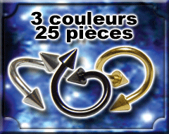 spiral acier 316 1.2x7mm avec double cone 3x3mm - ideal pour arcade et piercing oreille)