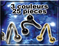 spiral acier 316 1.2x7mm avec boule 3mm - ideal pour arcade et piercing oreille)