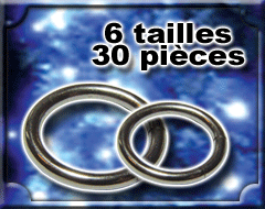 lot de 30 smooth ring acier 316(segment ring)