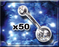 bananes acier 316 double strass serties 1.6x10 boule 5 et 8 mm