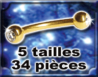 microbananes acier 316 - 1.2x3mm anodise or double strass cristral sertis