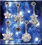 lot de bananes argent 925 avec barre et boule acier 316 - taille standard - pierre griffes (non collees)