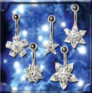 lot de bananes argent 925 avec barre et boule acier 316 - taille standard - pierre griffes (non collees)