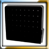 lot de 4 presentoirs acrylique noir brillant, pour barbell et labret 1.2 et 1.6 mm et bananes 1.2. dim.10x10 cm - 48 trous chacun
