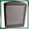 lot de 3 pr?sentoirs acrylique brillant noir avec couvercle souple transparent - pour 40 bijoux clipsables - dim. 12x15 cm - trepied