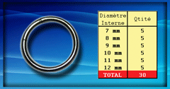30 segments ring acier 1.2 mm