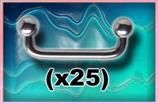 agrafe de surface en titane 1.2x10 - boule 2.5 mm - hauteur 2.0 mm