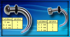 7 griffes acier - models coupole et model disque
