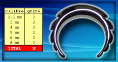 12 arcs dentes en acier