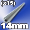 lot de 15 spike acier 1.2x14 mm (base 3mm)
