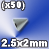 lot de 50 micro-spike acier 1.2x2.5 mm (base 2mm)
