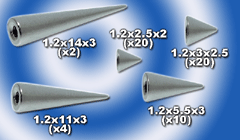 lot de 56 spike acier 1.2mm (+4 % de produit en plus)