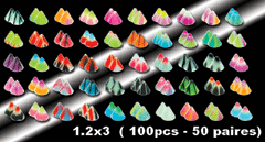 lot de 100 cones 1.2x3mm (50 paires) identique a la photo