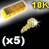 lot de 5 accessoires clipsables en or 18 k - zircon cristal serti clos 1.5mm- 0.04 Gr