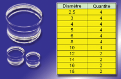 lot de 36 plugs acrylique translucides