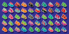lot de 100 cones acryliques 1.2x3 mm (50 paires) identique a la photo
