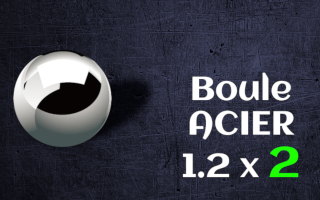 lot de 50 boules acier 1.2x2mm (+4 % de produit en plus)
