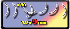 lot de 50 barres de bananes acier 1.6 x 9mm