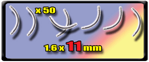 lot de 50 barres de bananes acier 1.6 x 11mm
