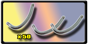 lot de 50 barres coudee acier 1.6x10