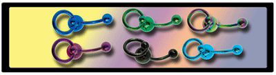 lot de 6 bananes slave 1.6x10 boule 5 et 8 - acier anodise