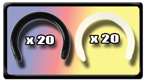lot de 40 circulaire bioplastic 1.2 x 8 mm