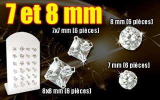 Presentoir de 24 boucle d oreille zironc cristal griffe (12 paires) - argent 925