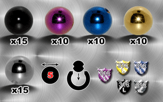 lot de 60 boules acier et acier anodise a cliper sur bcr - diametre 5 mm
