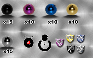 lot de 60 boules acier et acier anodise a cliper sur bcr - diametre 4 mm