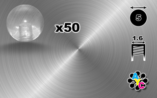 50 boules acryliques translucides 1.6 x 5 mm