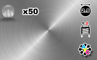 50 boules acryliques translucides 1.2 x 2.5 mm