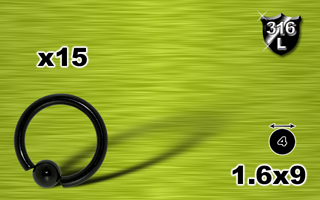 bcr acier 316l anodise noir 1.6x9 - boule 4mm