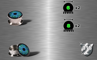 lot de 4 plugs acier 316 l coffret - logo iris - protection acrylique - 6 et 8 mm