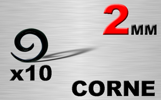 lot de 10 spiral en corne 2 mm