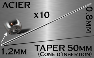 cone insertion 0.8 - 1.2 mm acier