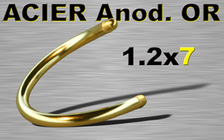 lot de 15 spiral acier 316l anod or 1.2 x 7