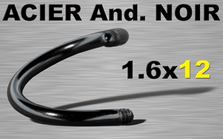lot de 15 spiral acier 316l anod noir 1.6 x 12