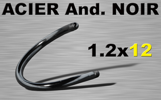 lot de 15 spiral acier 316l anod noir 1.2 x 12