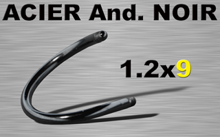 lot de 15 spiral acier 316l anod noir 1.2 x 9