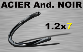 lot de 15 spiral acier 316l anod noir 1.2 x 7