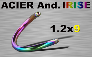 lot de 15 spiral acier 316l anod irise 1.2 x 9