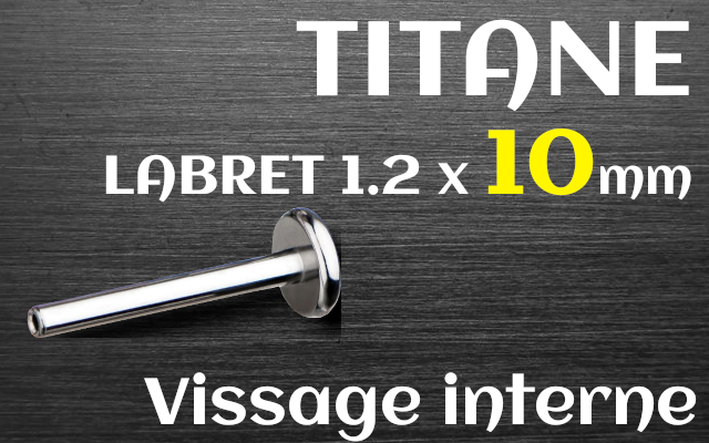 bases labret 1.2 x 10 - titane grade 23 - vissage interne - disque de base 4 mm