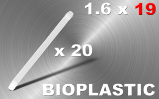 lot de 20 barres bioplastic 1.6 x 18 - translucides