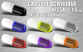 lot de 35 capsules acryliques - vissage 1.6 mm