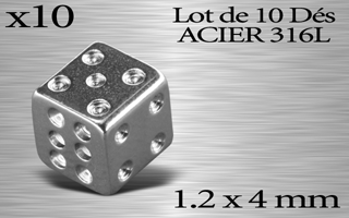 lot de 10 des acier 1.2 x 4 mm