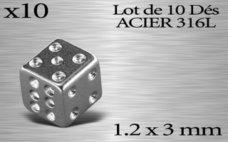 lot de 10 des acier 1.2 x 3 mm
