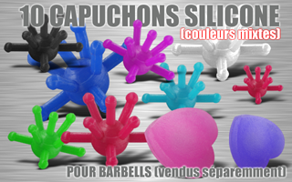 lot de 10 capuchons silicone couleurs mixtes - pour barbell - (libre sans barbell)