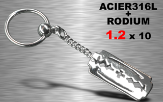 lot de 5 bcr acier 316 l - 1.2 x 10 - rasoir rodium