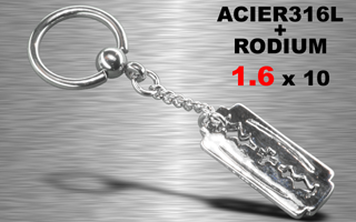 lot de 5 bcr acier 316 l - 1.6 x 10 - rasoir rodium