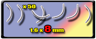 lot de 50 barres acier 1.6 x 8